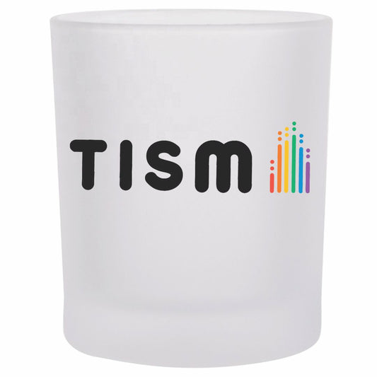 TISM Logo Single Line Design Rocks Glass