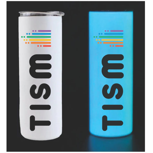 TISM Glow In the Dark Tumbler Side Logo